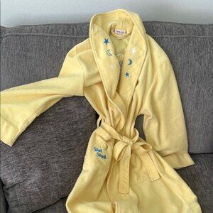 Yellow Star and Moon Embroidered Robe